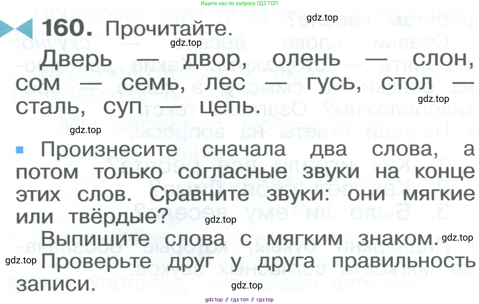 ГДЗ Русский язык, 2 класс Учебник, авторы: Рамзаева Тамара Григорьевна, Савельева Лариса Владимировна, издательство Просвещение, Москва, 2023, Часть 1, страница 96, номер 160, Условие