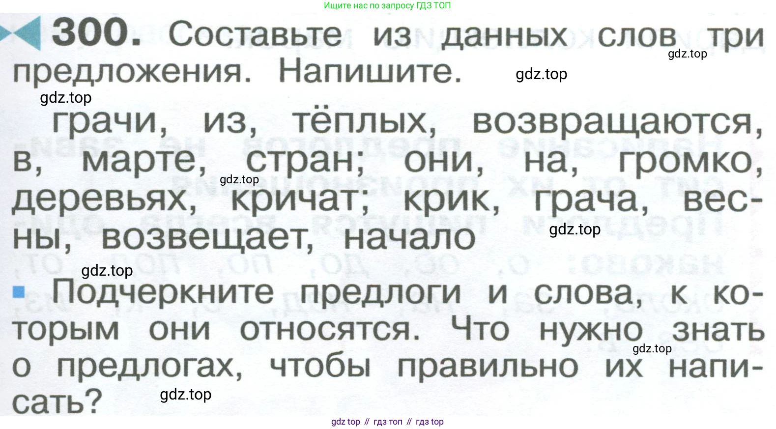 ГДЗ Русский язык, 2 класс Учебник, авторы: Рамзаева Тамара Григорьевна, Савельева Лариса Владимировна, издательство Просвещение, Москва, 2023, Часть 2, страница 43, номер 300, Условие