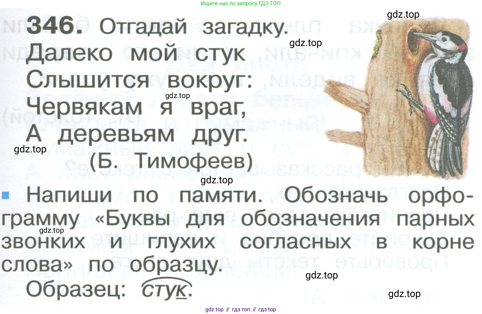 ГДЗ Русский язык, 2 класс Учебник, авторы: Рамзаева Тамара Григорьевна, Савельева Лариса Владимировна, издательство Просвещение, Москва, 2023, Часть 2, страница 73, номер 346, Условие