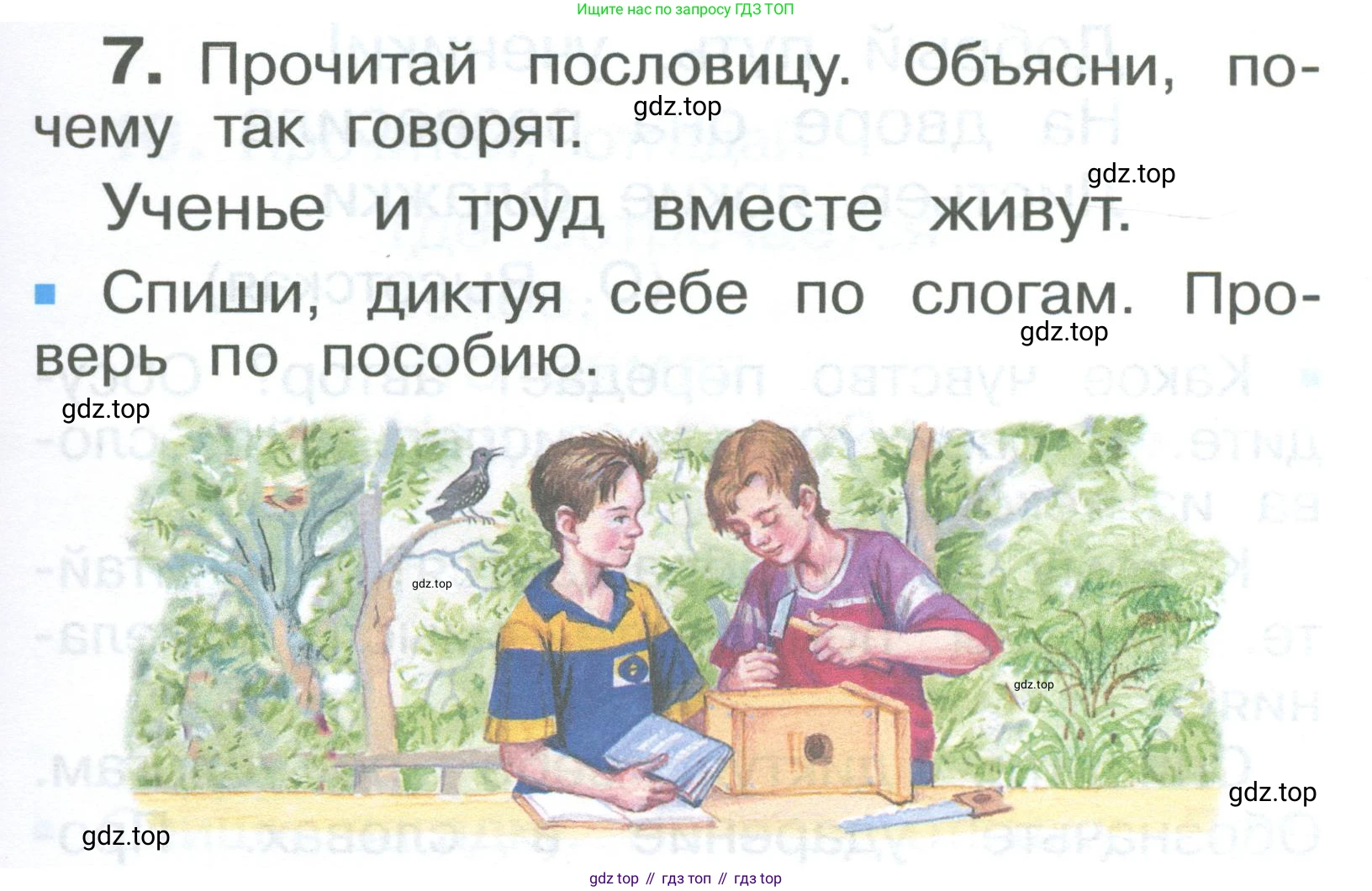 ГДЗ Русский язык, 2 класс Учебник, авторы: Рамзаева Тамара Григорьевна, Савельева Лариса Владимировна, издательство Просвещение, Москва, 2023, Часть 1, страница 7, номер 7, Условие