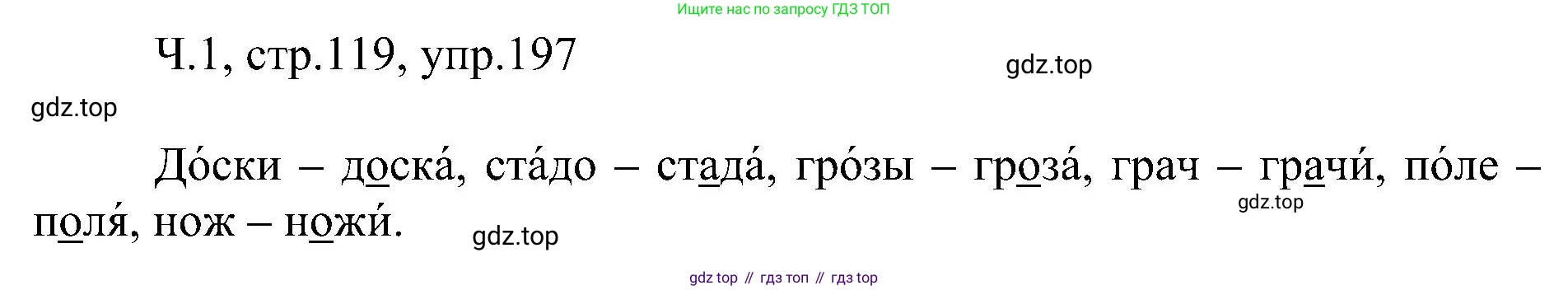 ГДЗ Русский язык, 2 класс Учебник, авторы: Рамзаева Тамара Григорьевна, Савельева Лариса Владимировна, издательство Просвещение, Москва, 2023, Часть 1, страница 119, номер 197, Решение