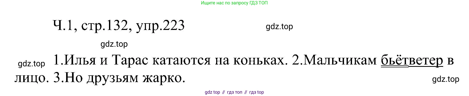 ГДЗ Русский язык, 2 класс Учебник, авторы: Рамзаева Тамара Григорьевна, Савельева Лариса Владимировна, издательство Просвещение, Москва, 2023, Часть 1, страница 132, номер 223, Решение