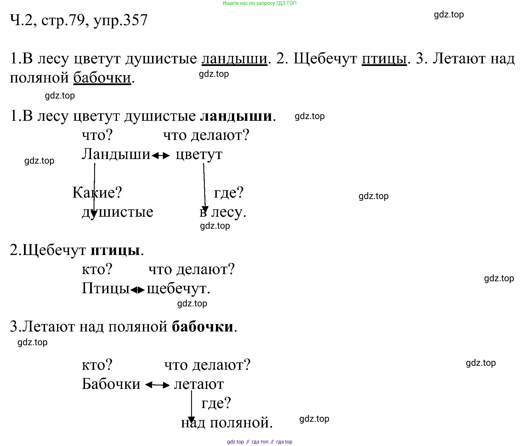 ГДЗ Русский язык, 2 класс Учебник, авторы: Рамзаева Тамара Григорьевна, Савельева Лариса Владимировна, издательство Просвещение, Москва, 2023, Часть 2, страница 79, номер 357, Решение