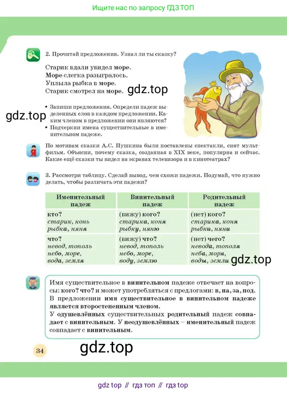 Русский язык, 3 класс Учебник, авторы: Богатырёва Елена Васильевна, Бучина Раиса Александровна, Регель Надежда Васильевна, Труханова Ольга Ивановна, Штукина Елена Эдуардовна, издательство Алматыкітап баспасы, Алматы, 2023, Часть 3, страница 34