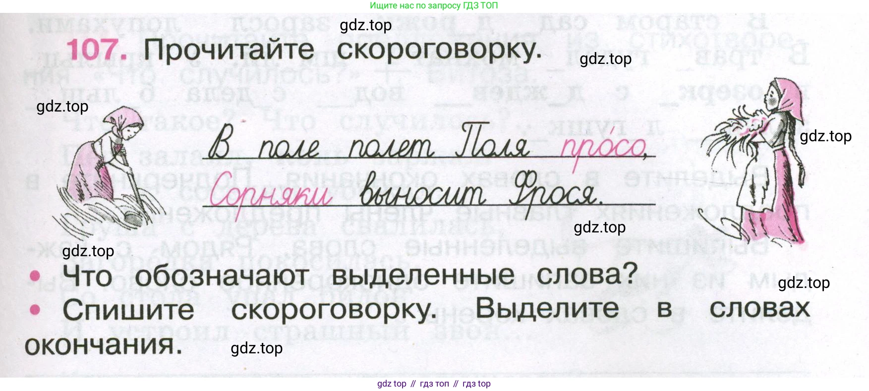Русский язык, 3 класс рабочая тетрадь, автор: Канакина Валентина Павловна, издательство Просвещение, Москва, 2023, белого цвета, Часть 1, страница 43, номер 107, Условие