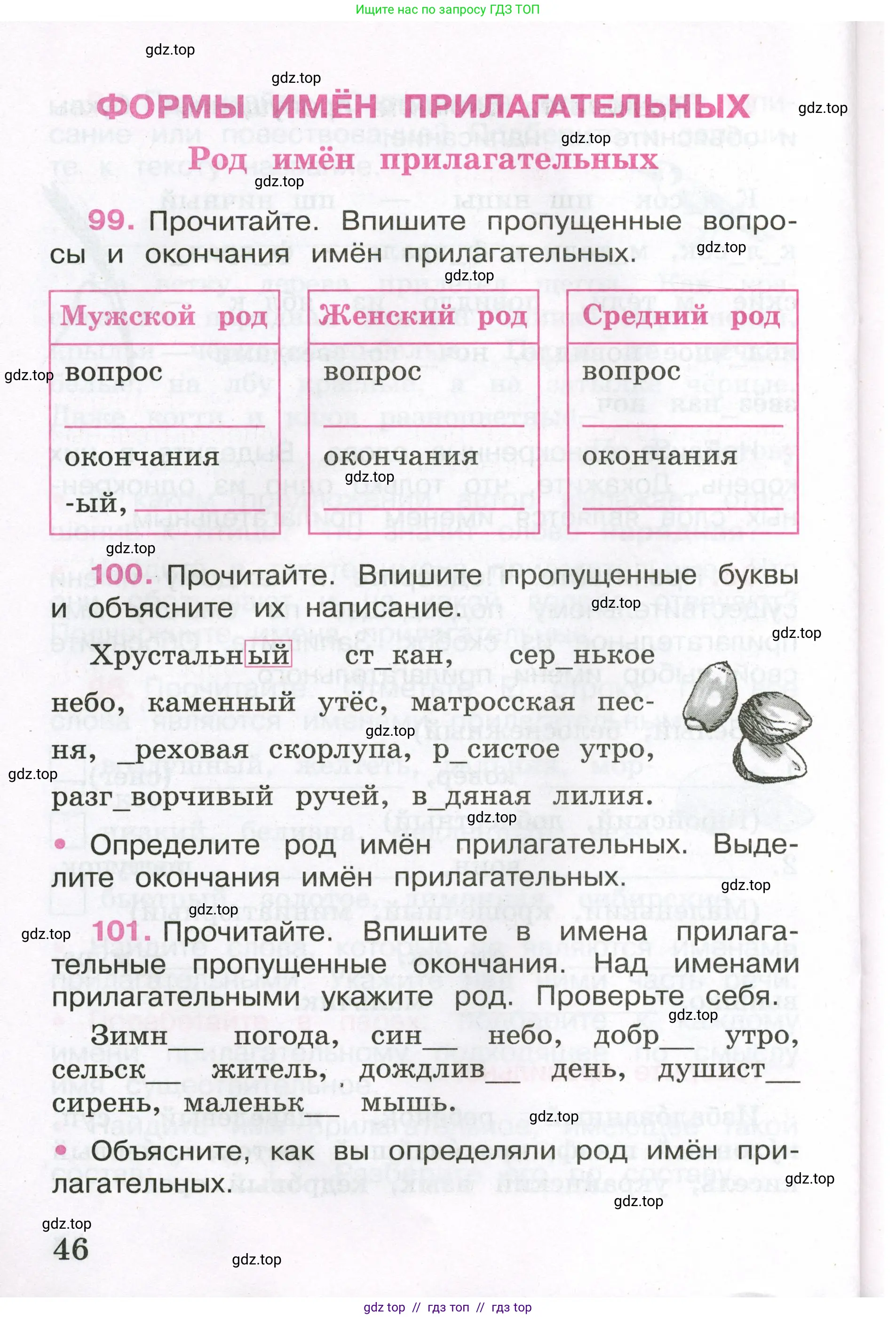 Русский язык, 3 класс рабочая тетрадь, автор: Канакина Валентина Павловна, издательство Просвещение, Москва, 2023, белого цвета, Часть 2, страница 46