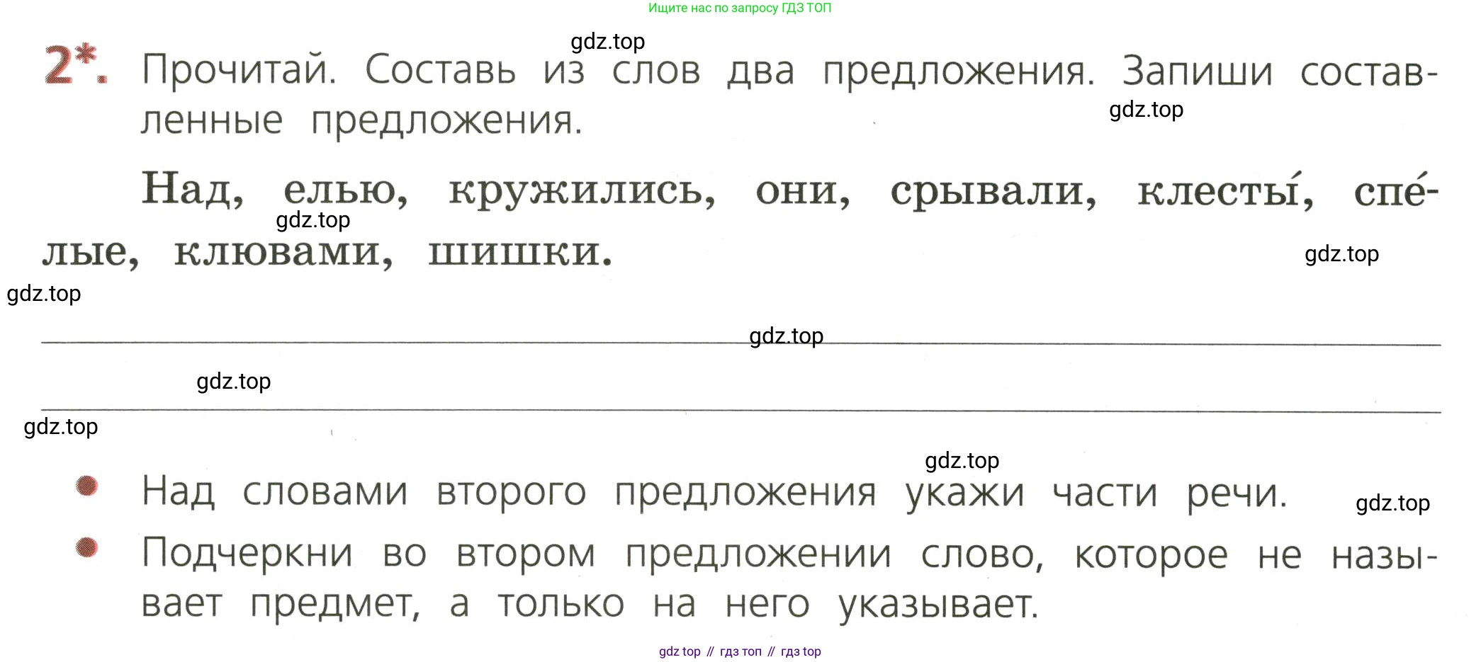 ГДЗ Русский язык, 3 класс Тетрадь учебных достижений, автор: Канакина Валентина Павловна, издательство Просвещение, Москва, 2023, белого цвета, страница 16, номер 2, Условие