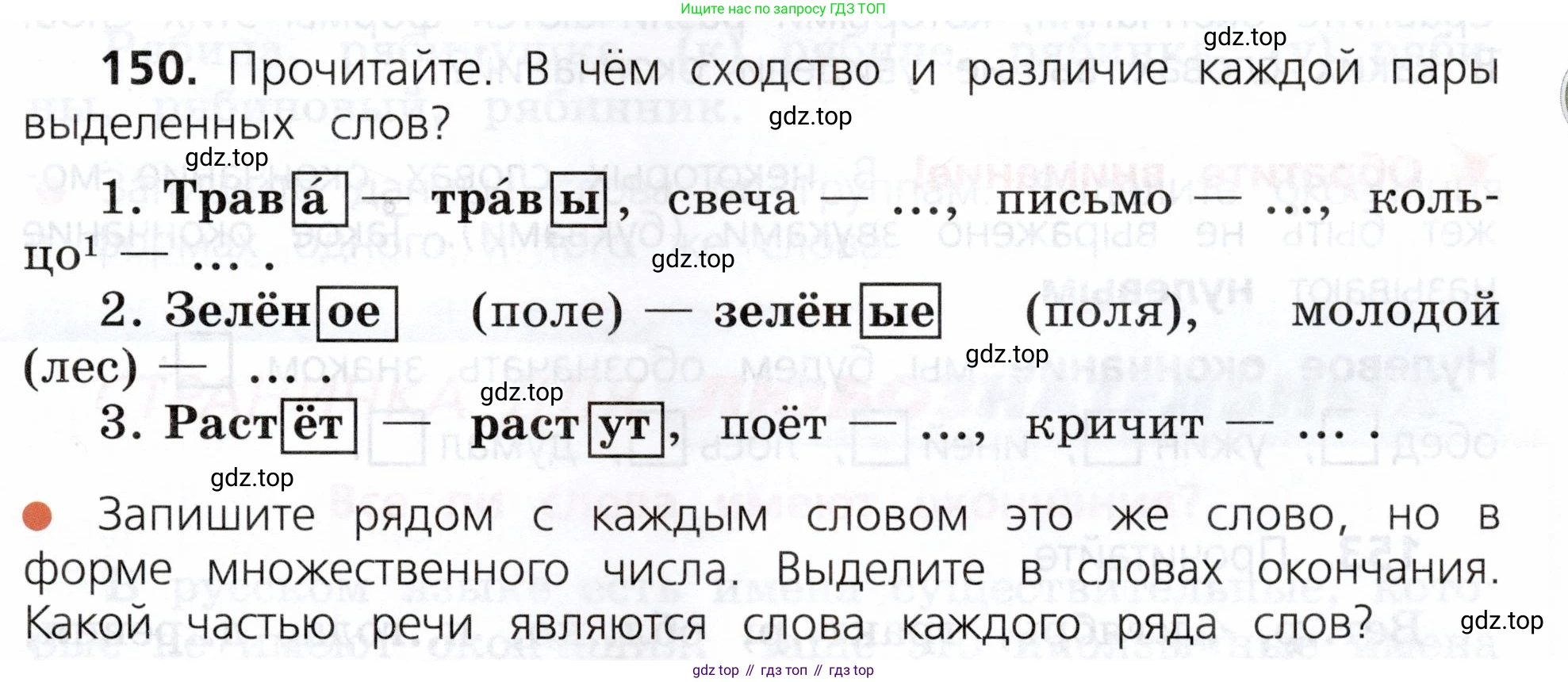 ГДЗ Русский язык, 3 класс Учебник, авторы: Канакина Валентина Павловна, Горецкий Всеслав Гаврилович, издательство Просвещение, Москва, 2023, белого цвета, Часть 1, страница 81, номер 150, Условие