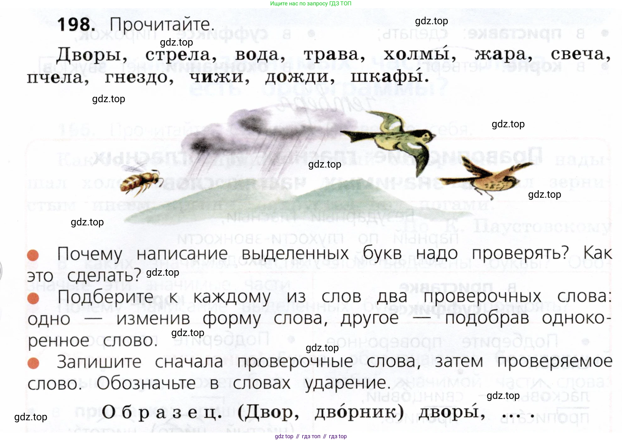 ГДЗ Русский язык, 3 класс Учебник, авторы: Канакина Валентина Павловна, Горецкий Всеслав Гаврилович, издательство Просвещение, Москва, 2023, белого цвета, Часть 1, страница 104, номер 198, Условие