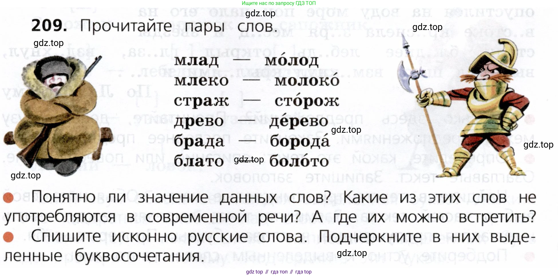 ГДЗ Русский язык, 3 класс Учебник, авторы: Канакина Валентина Павловна, Горецкий Всеслав Гаврилович, издательство Просвещение, Москва, 2023, белого цвета, Часть 1, страница 109, номер 209, Условие