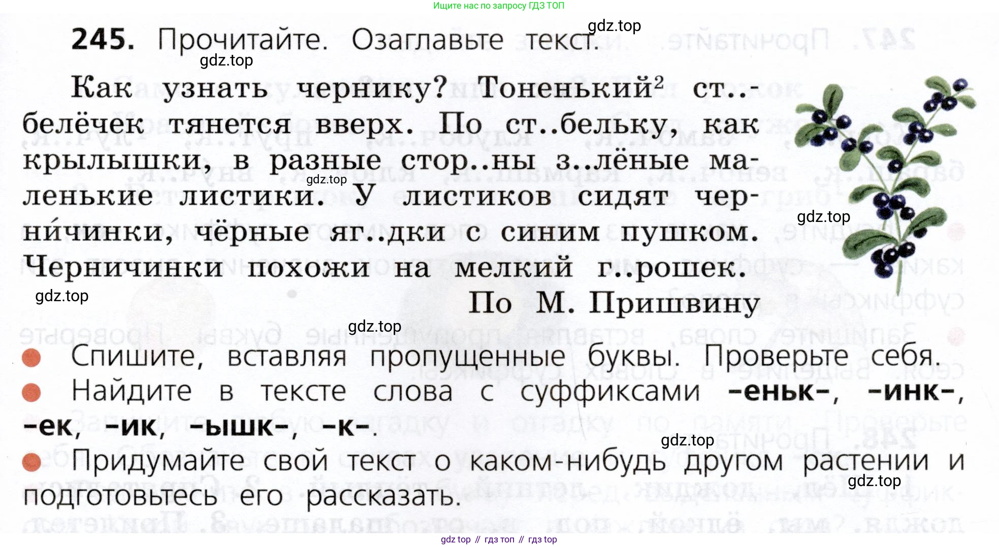 ГДЗ Русский язык, 3 класс Учебник, авторы: Канакина Валентина Павловна, Горецкий Всеслав Гаврилович, издательство Просвещение, Москва, 2023, белого цвета, Часть 1, страница 125, номер 245, Условие