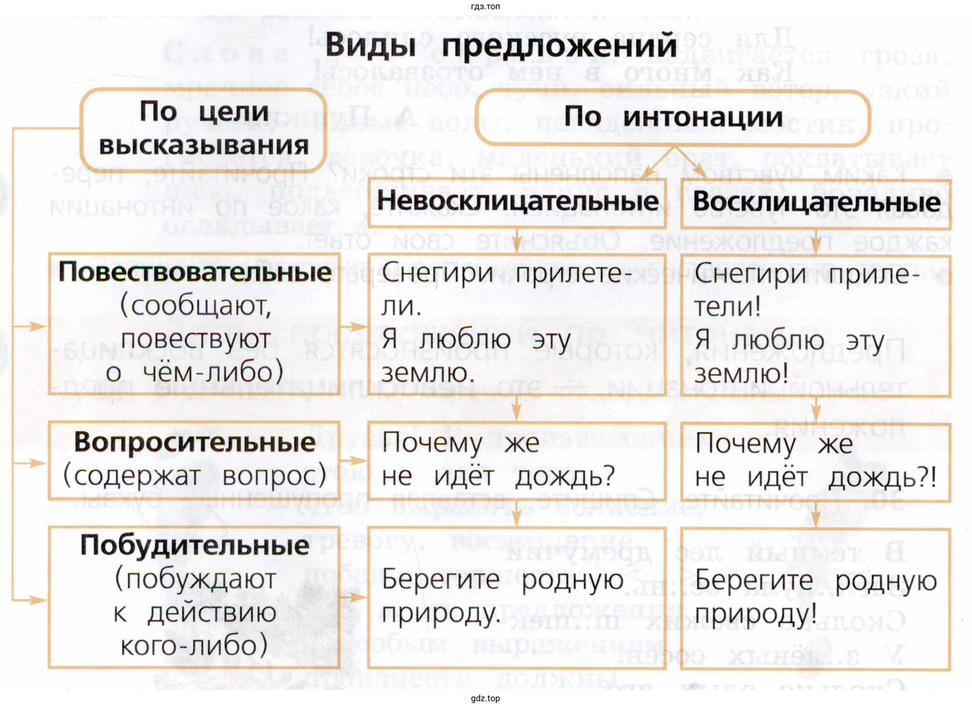 Схема «Виды предложений»