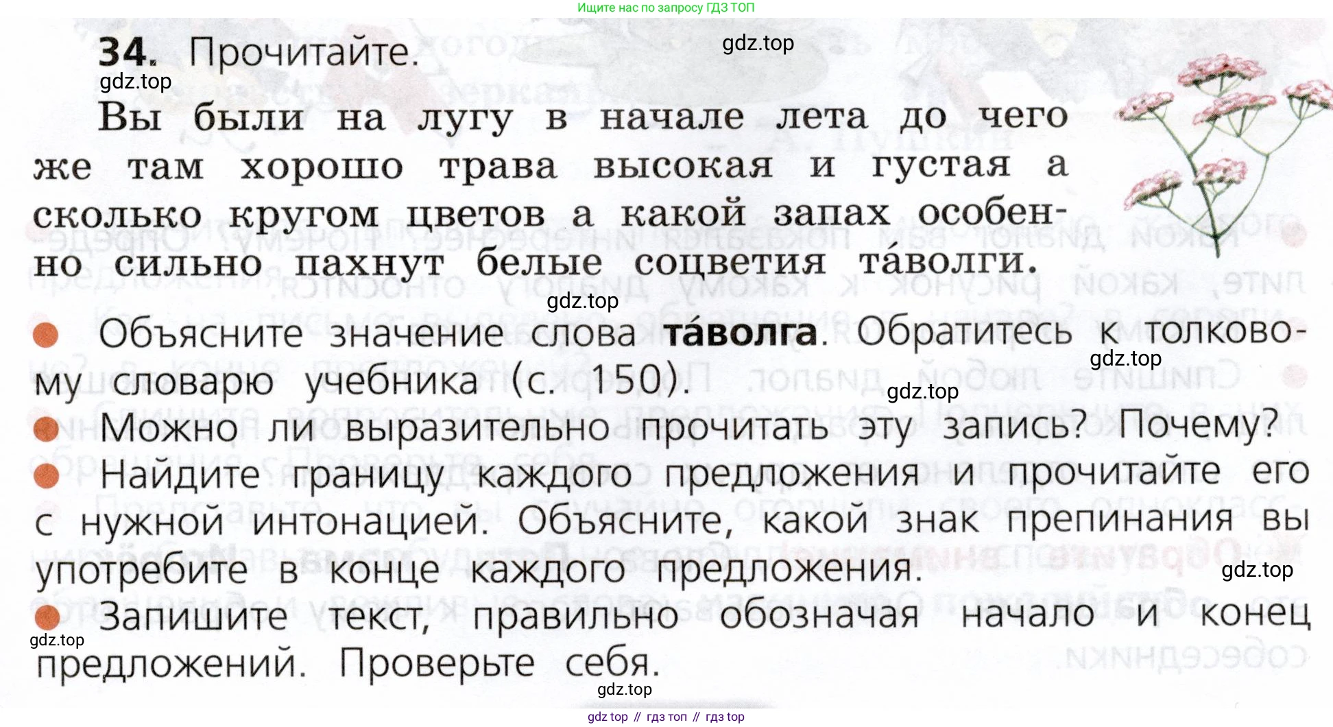 ГДЗ Русский язык, 3 класс Учебник, авторы: Канакина Валентина Павловна, Горецкий Всеслав Гаврилович, издательство Просвещение, Москва, 2023, белого цвета, Часть 1, страница 23, номер 34, Условие