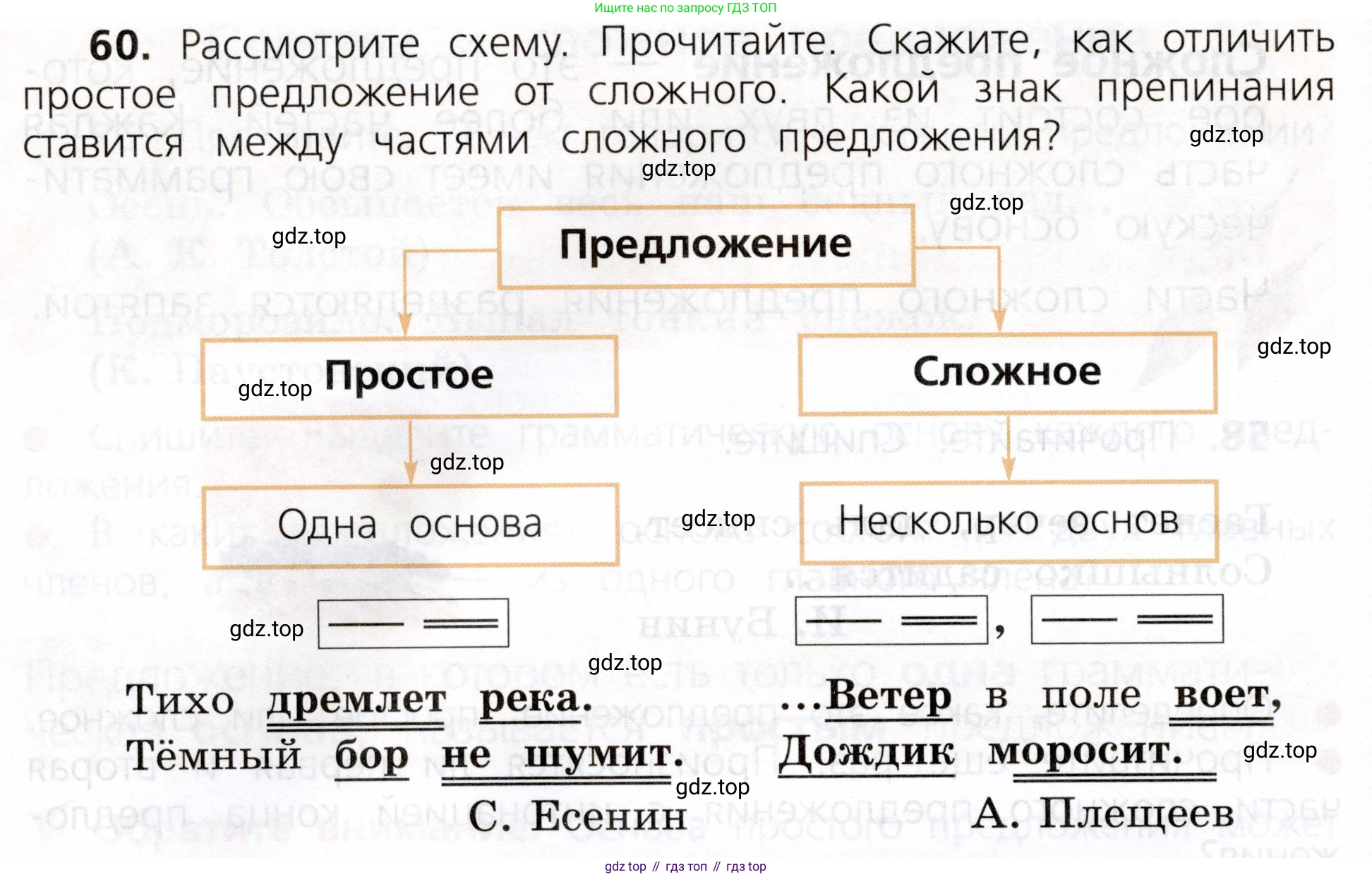 ГДЗ Русский язык, 3 класс Учебник, авторы: Канакина Валентина Павловна, Горецкий Всеслав Гаврилович, издательство Просвещение, Москва, 2023, белого цвета, Часть 1, страница 36, номер 60, Условие