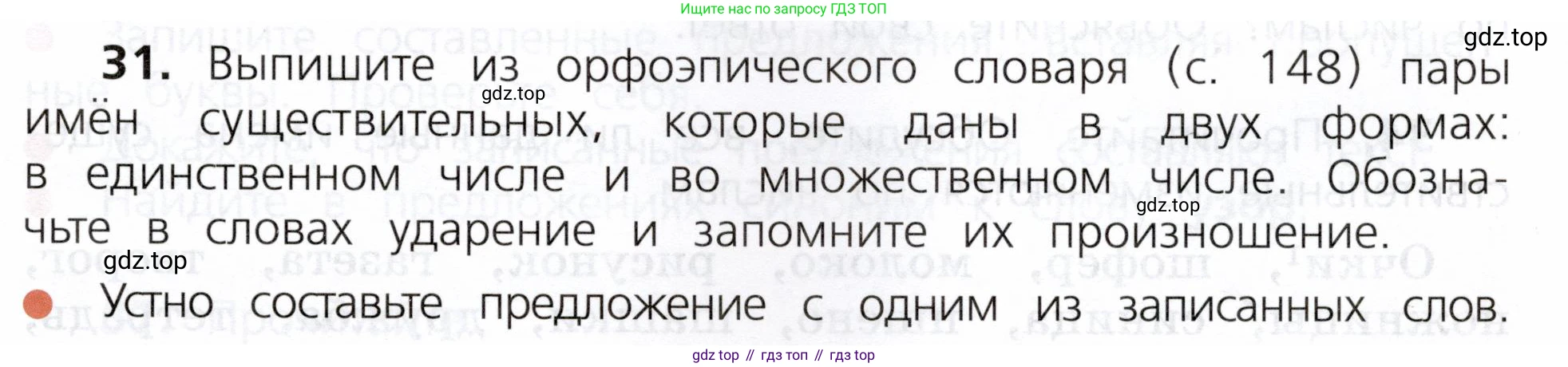 ГДЗ Русский язык, 3 класс Учебник, авторы: Канакина Валентина Павловна, Горецкий Всеслав Гаврилович, издательство Просвещение, Москва, 2023, белого цвета, Часть 2, страница 21, номер 31, Условие