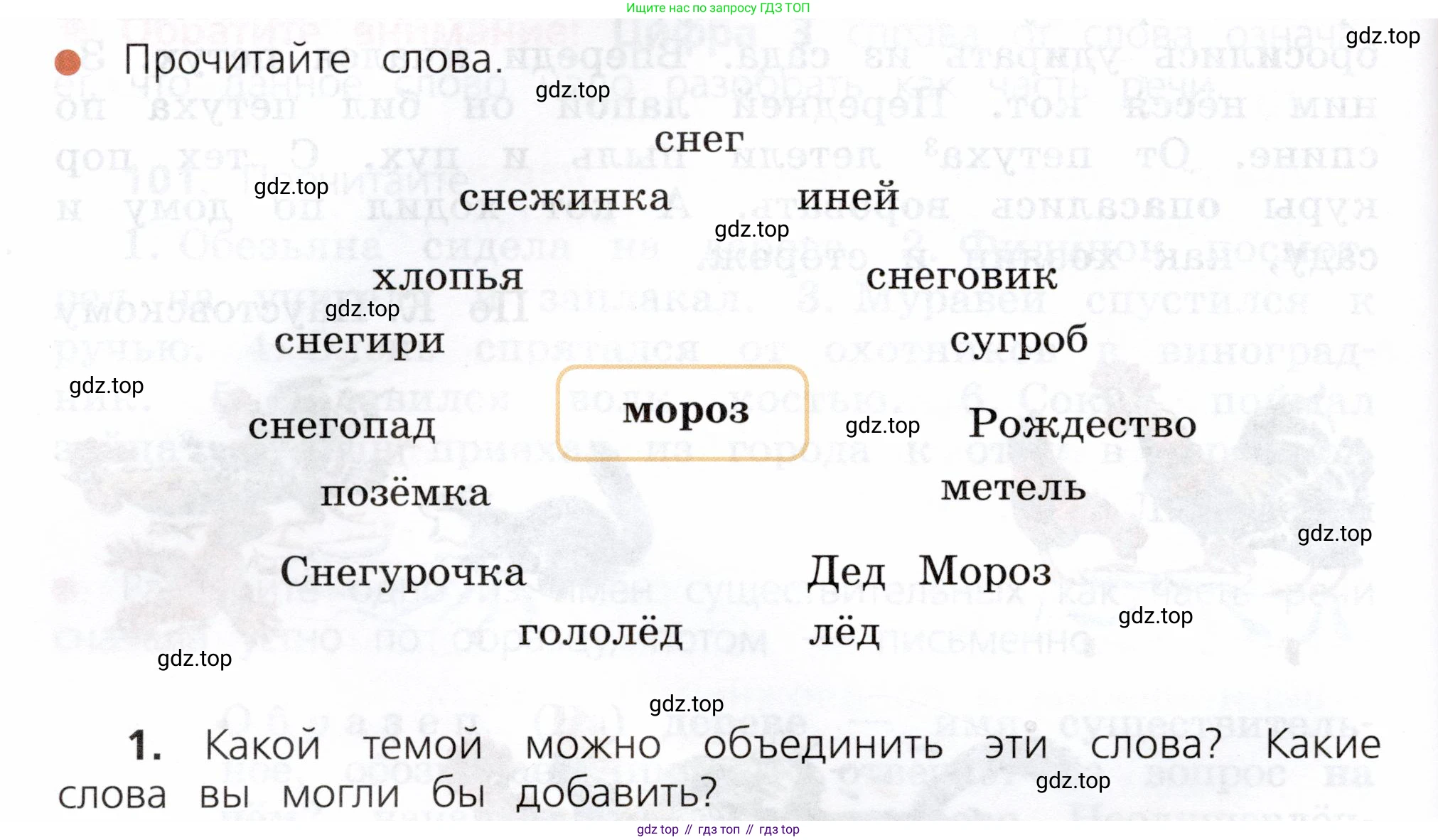 ГДЗ Русский язык, 3 класс Учебник, авторы: Канакина Валентина Павловна, Горецкий Всеслав Гаврилович, издательство Просвещение, Москва, 2023, белого цвета, Часть 2, страница 58, номер 1, Условие