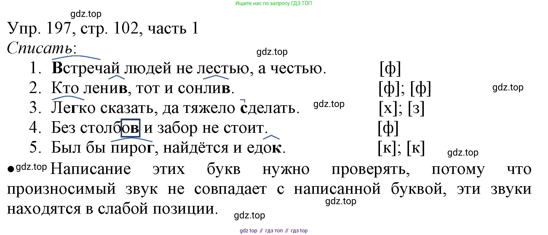 ГДЗ Русский язык, 3 класс Учебник, авторы: Канакина Валентина Павловна, Горецкий Всеслав Гаврилович, издательство Просвещение, Москва, 2023, белого цвета, Часть 1, страница 102, номер 197, Решение
