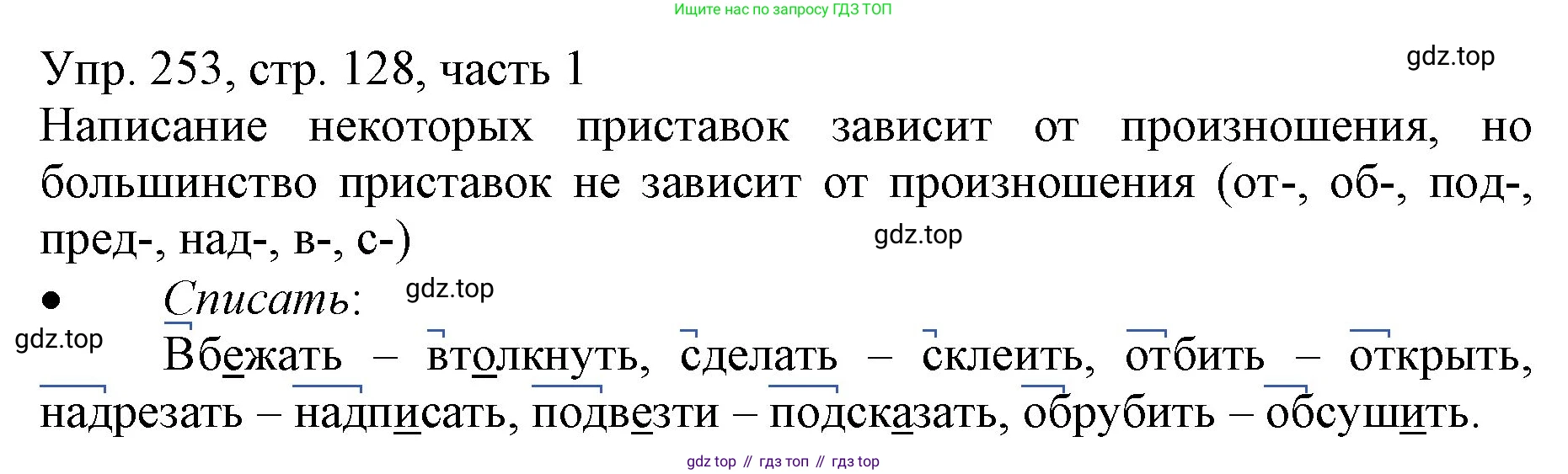ГДЗ Русский язык, 3 класс Учебник, авторы: Канакина Валентина Павловна, Горецкий Всеслав Гаврилович, издательство Просвещение, Москва, 2023, белого цвета, Часть 1, страница 128, номер 253, Решение