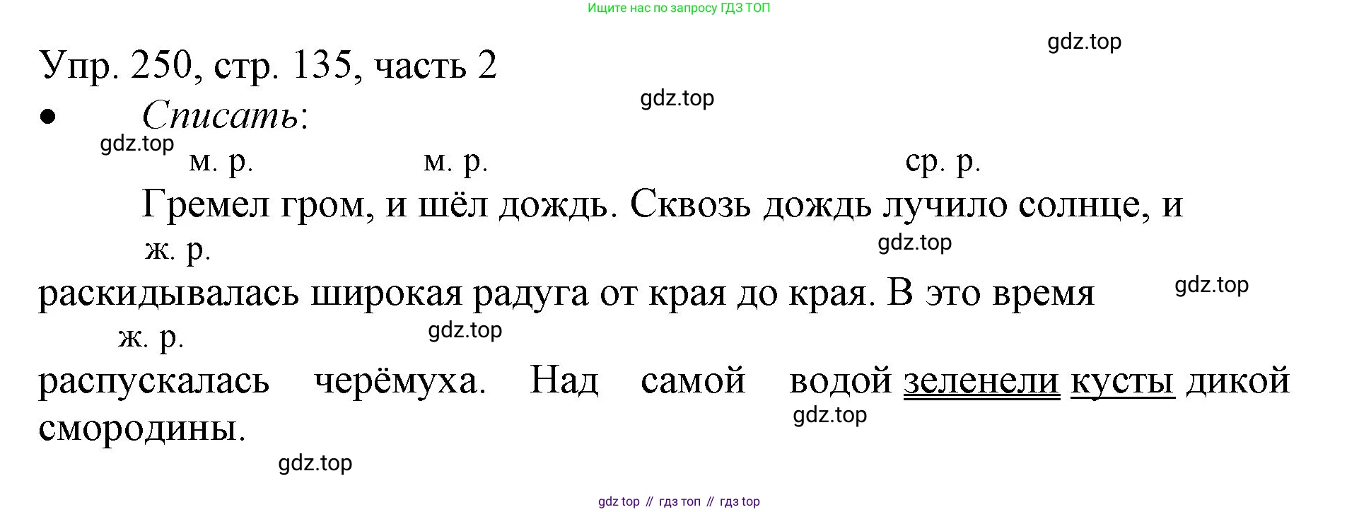 ГДЗ Русский язык, 3 класс Учебник, авторы: Канакина Валентина Павловна, Горецкий Всеслав Гаврилович, издательство Просвещение, Москва, 2023, белого цвета, Часть 2, страница 135, номер 250, Решение