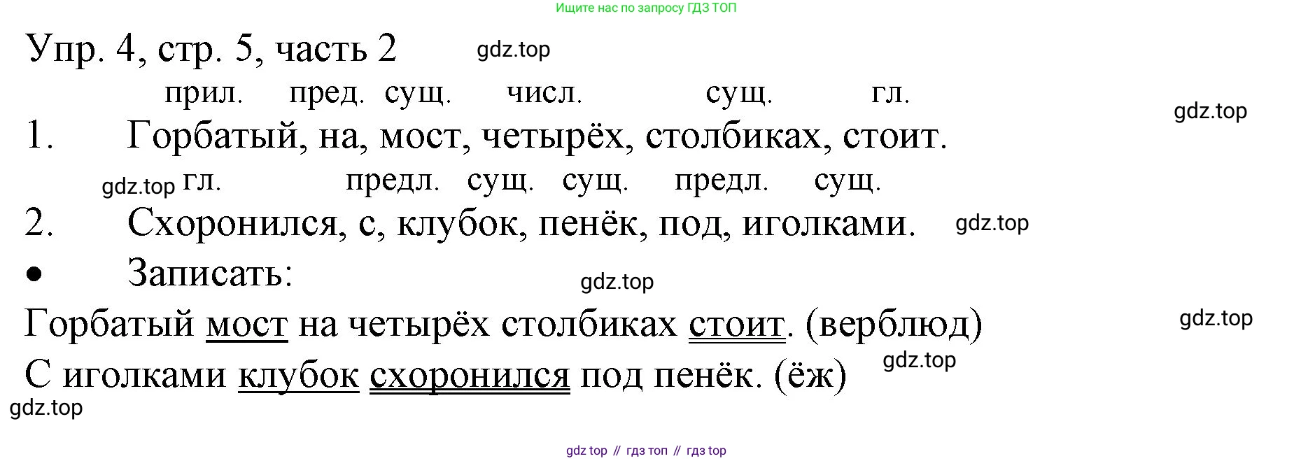 ГДЗ Русский язык, 3 класс Учебник, авторы: Канакина Валентина Павловна, Горецкий Всеслав Гаврилович, издательство Просвещение, Москва, 2023, белого цвета, Часть 2, страница 5, номер 4, Решение