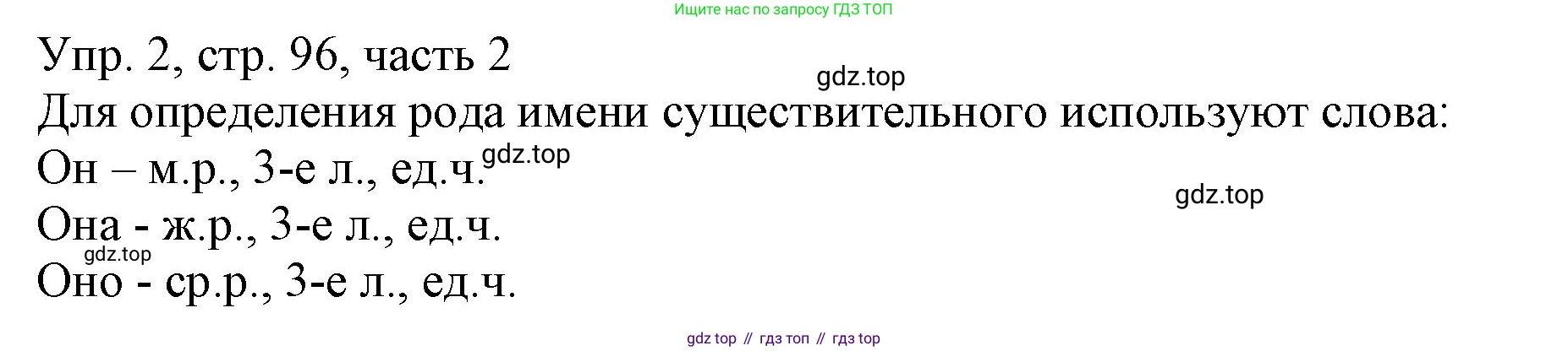 ГДЗ Русский язык, 3 класс Учебник, авторы: Канакина Валентина Павловна, Горецкий Всеслав Гаврилович, издательство Просвещение, Москва, 2023, белого цвета, Часть 2, страница 96, номер 2, Решение