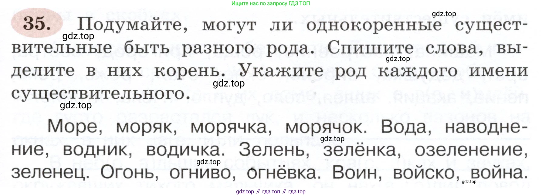 ГДЗ Русский язык, 3 класс рабочая тетрадь, авторы: Климанова Людмила Федоровна, Бабушкина Татьяна Владимировна, издательство Просвещение, Москва, 2019, белого цвета, Часть 2, страница 27, номер 35, Условие