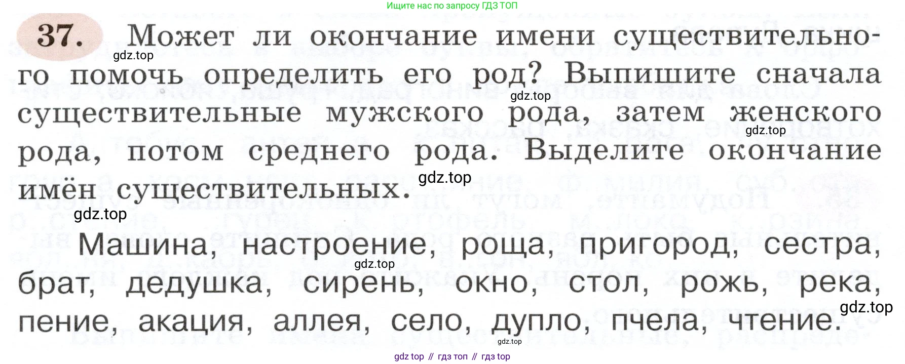 ГДЗ Русский язык, 3 класс рабочая тетрадь, авторы: Климанова Людмила Федоровна, Бабушкина Татьяна Владимировна, издательство Просвещение, Москва, 2019, белого цвета, Часть 2, страница 28, номер 37, Условие