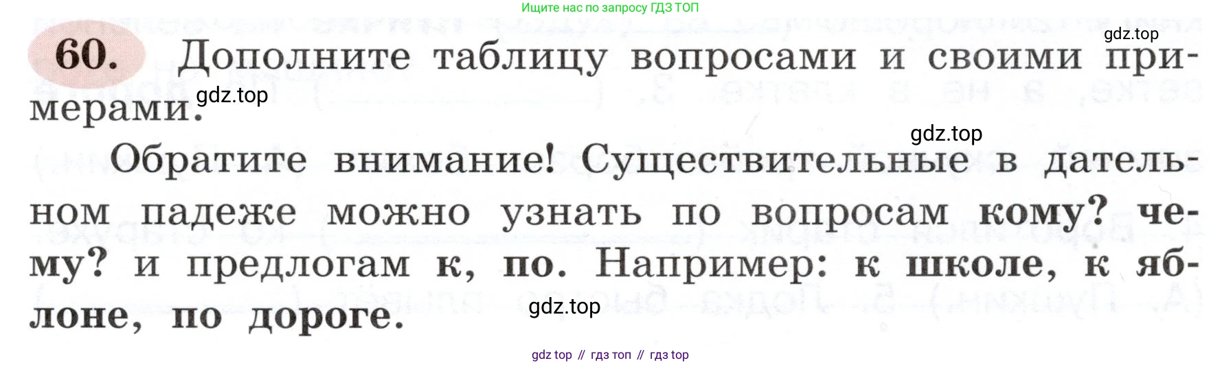 ГДЗ Русский язык, 3 класс рабочая тетрадь, авторы: Климанова Людмила Федоровна, Бабушкина Татьяна Владимировна, издательство Просвещение, Москва, 2019, белого цвета, Часть 2, страница 41, номер 60, Условие