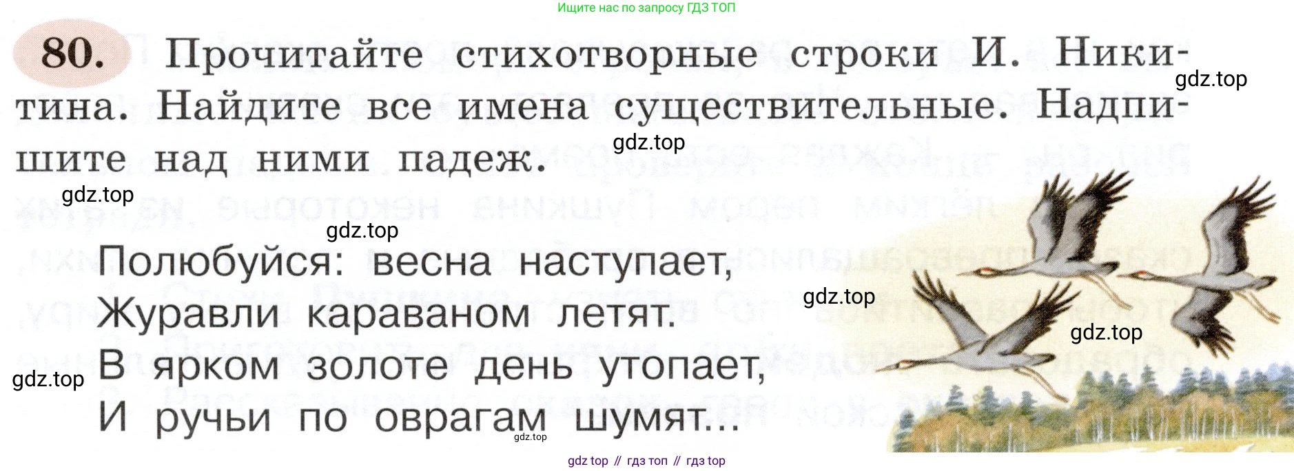 ГДЗ Русский язык, 3 класс рабочая тетрадь, авторы: Климанова Людмила Федоровна, Бабушкина Татьяна Владимировна, издательство Просвещение, Москва, 2019, белого цвета, Часть 2, страница 53, номер 80, Условие