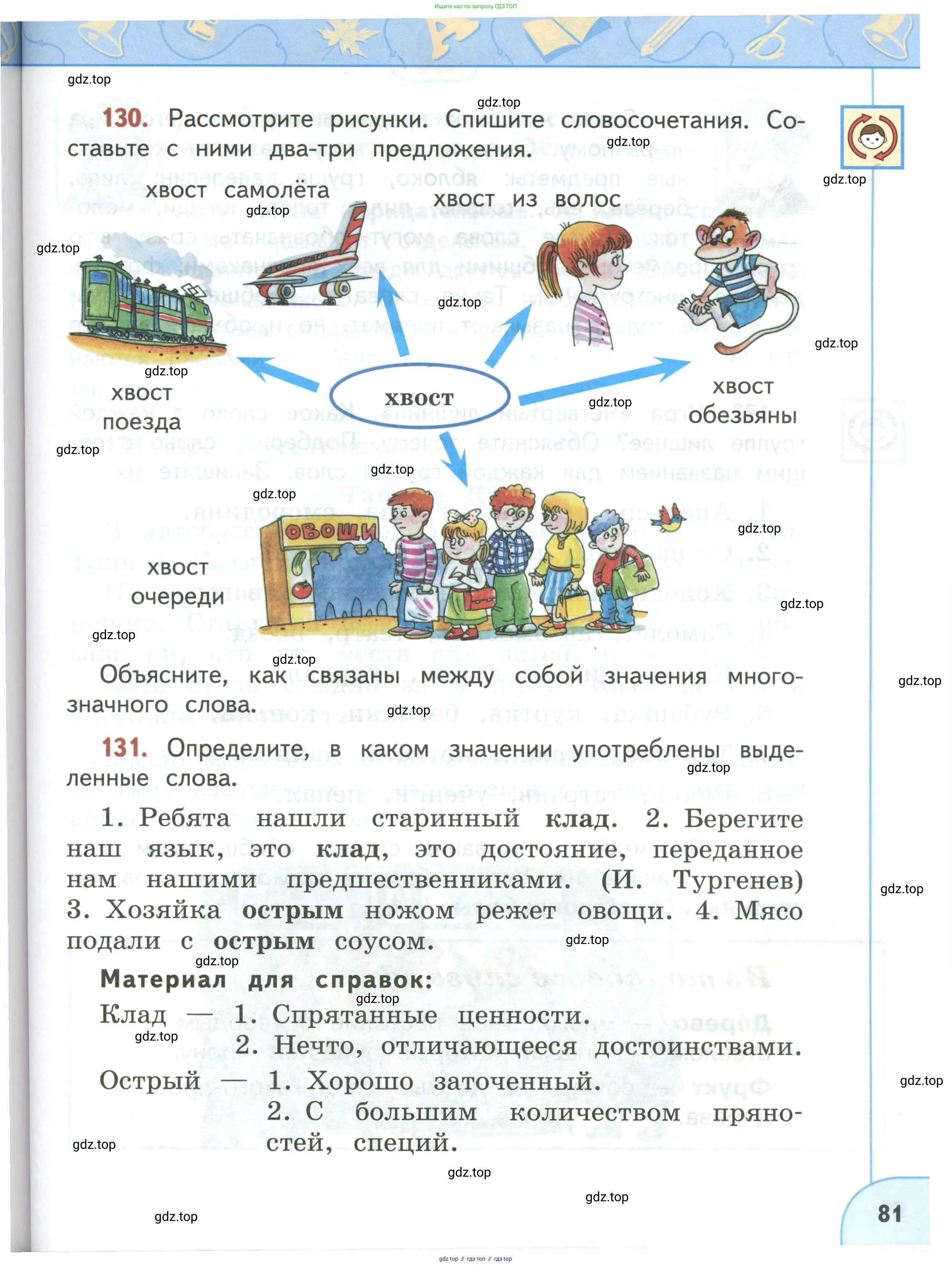 Русский язык, 3 класс Учебник, авторы: Климанова Людмила Федоровна, Бабушкина Татьяна Владимировна, издательство Просвещение, Москва, 2019, белого цвета, Часть 1, страница 81