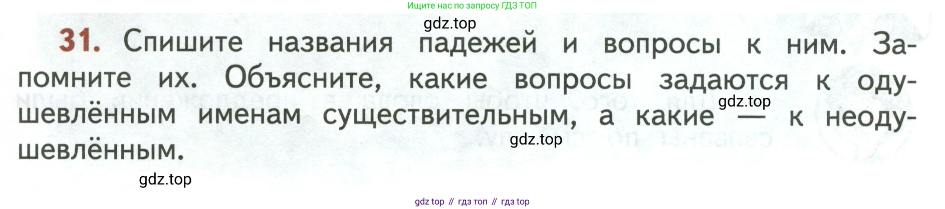 Русский язык, 3 класс Учебник, авторы: Климанова Людмила Федоровна, Бабушкина Татьяна Владимировна, издательство Просвещение, Москва, 2019, белого цвета, Часть 2, страница 20, номер 31, Условие