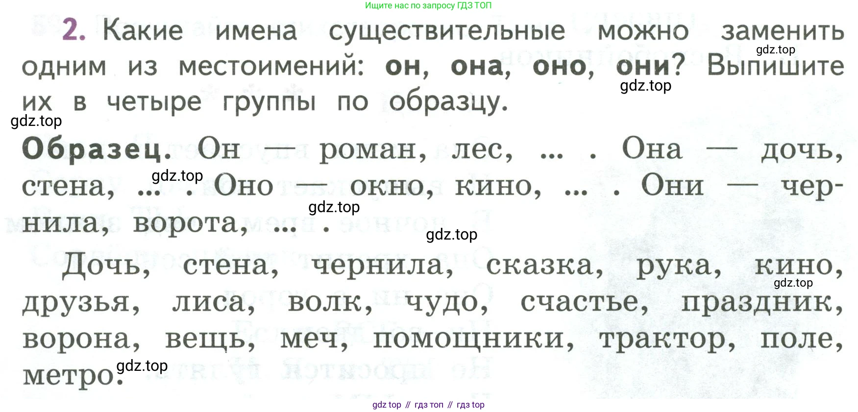 Русский язык, 3 класс Учебник, авторы: Климанова Людмила Федоровна, Бабушкина Татьяна Владимировна, издательство Просвещение, Москва, 2019, белого цвета, Часть 2, страница 54, номер 2, Условие