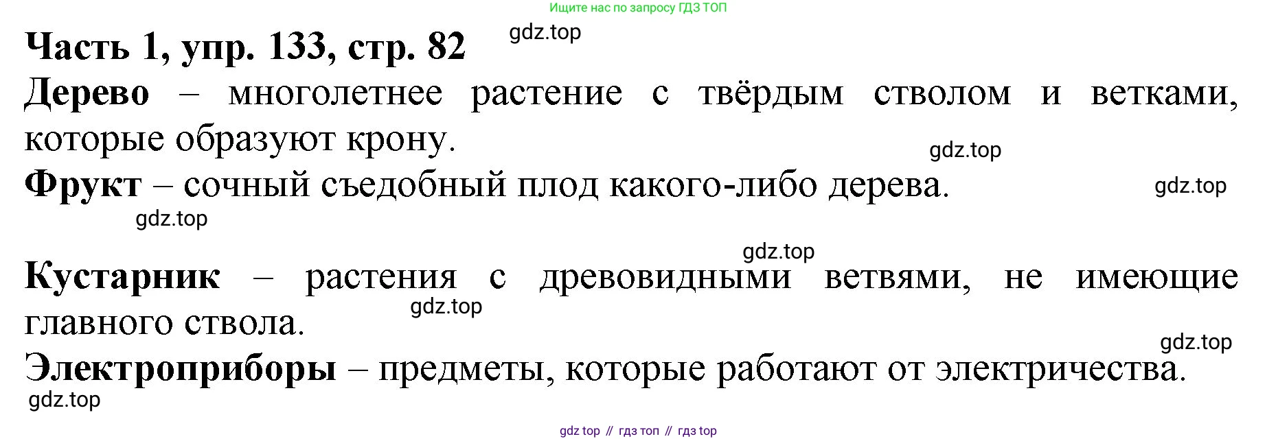 Русский язык, 3 класс Учебник, авторы: Климанова Людмила Федоровна, Бабушкина Татьяна Владимировна, издательство Просвещение, Москва, 2019, белого цвета, Часть 1, страница 82, номер 133, Решение