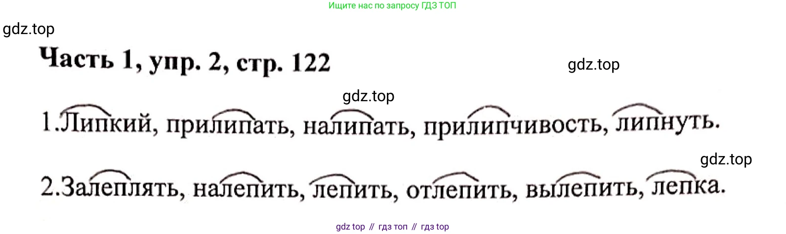 Русский язык, 3 класс Учебник, авторы: Климанова Людмила Федоровна, Бабушкина Татьяна Владимировна, издательство Просвещение, Москва, 2019, белого цвета, Часть 1, страница 122, номер 2, Решение