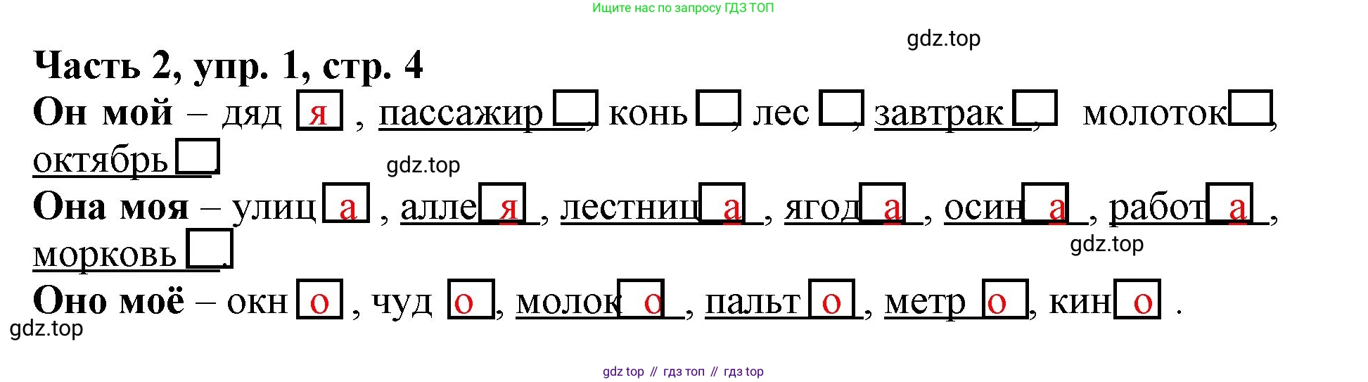 Русский язык, 3 класс Учебник, авторы: Климанова Людмила Федоровна, Бабушкина Татьяна Владимировна, издательство Просвещение, Москва, 2019, белого цвета, Часть 2, страница 4, номер 1, Решение