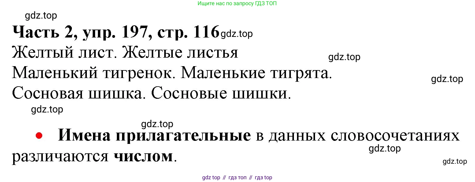 Русский язык, 3 класс Учебник, авторы: Климанова Людмила Федоровна, Бабушкина Татьяна Владимировна, издательство Просвещение, Москва, 2019, белого цвета, Часть 2, страница 116, номер 197, Решение