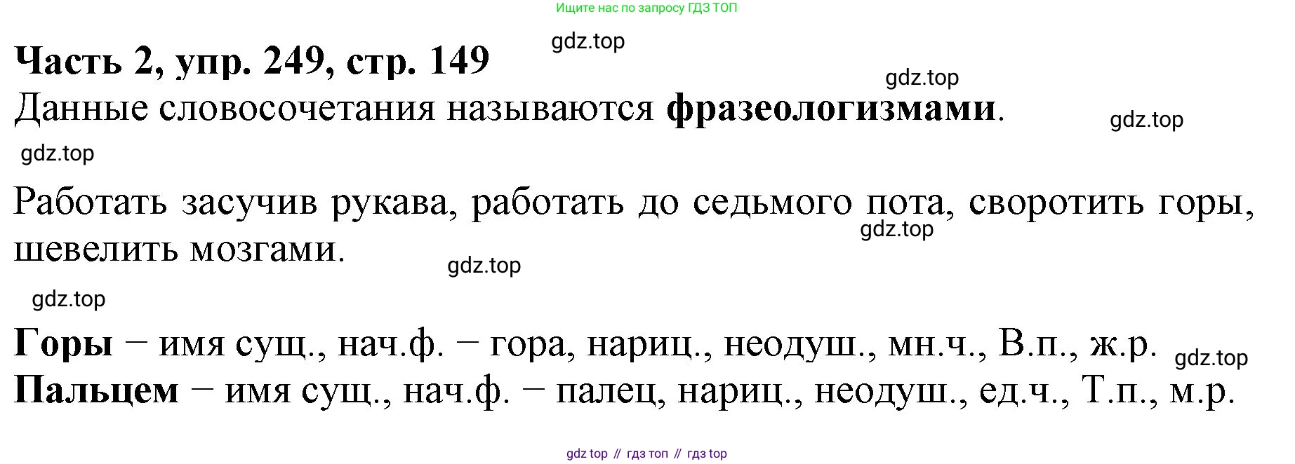 Русский язык, 3 класс Учебник, авторы: Климанова Людмила Федоровна, Бабушкина Татьяна Владимировна, издательство Просвещение, Москва, 2019, белого цвета, Часть 2, страница 149, номер 249, Решение