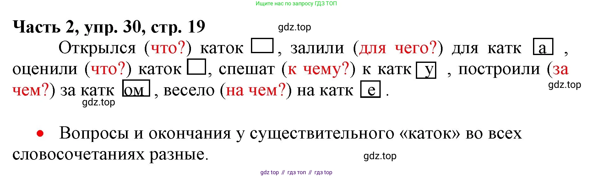 Русский язык, 3 класс Учебник, авторы: Климанова Людмила Федоровна, Бабушкина Татьяна Владимировна, издательство Просвещение, Москва, 2019, белого цвета, Часть 2, страница 19, номер 30, Решение