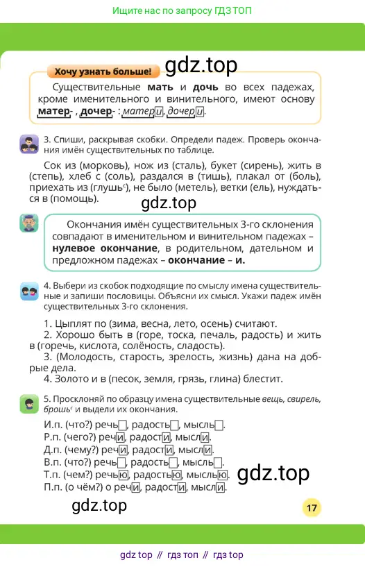 Русский язык, 4 класс Учебник, авторы: Богатырёва Елена Васильевна, Бучина Раиса Александровна, Регель Надежда Васильевна, Труханова Ольга Ивановна, Штукина Елена Эдуардовна, издательство Алматыкітап баспасы, Алматы, 2023, Часть 2, страница 17