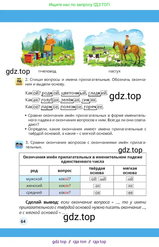 Русский язык, 4 класс Учебник, авторы: Богатырёва Елена Васильевна, Бучина Раиса Александровна, Регель Надежда Васильевна, Труханова Ольга Ивановна, Штукина Елена Эдуардовна, издательство Алматыкітап баспасы, Алматы, 2023, Часть 2, страница 64
