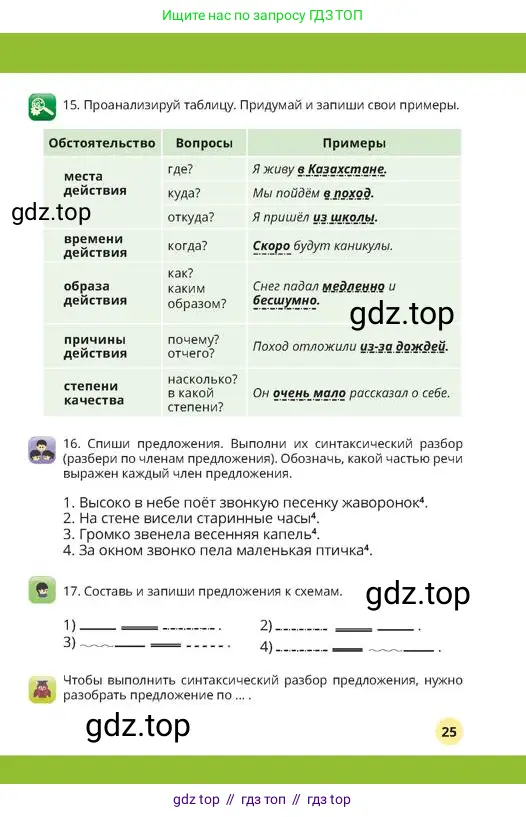 Русский язык, 4 класс Учебник, авторы: Богатырёва Елена Васильевна, Бучина Раиса Александровна, Регель Надежда Васильевна, Труханова Ольга Ивановна, Штукина Елена Эдуардовна, издательство Алматыкітап баспасы, Алматы, 2023, Часть 4, страница 25