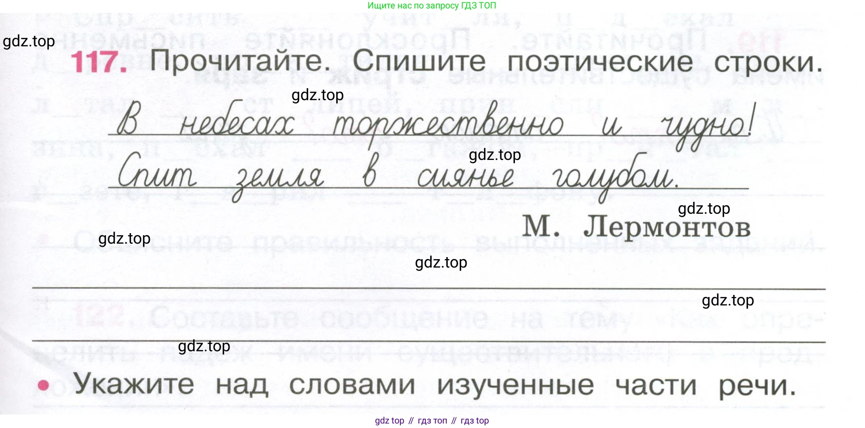 ГДЗ Русский язык, 4 класс рабочая тетрадь, автор: Канакина Валентина Павловна, издательство Просвещение, Москва, 2023, белого цвета, Часть 1, страница 51, номер 117, Условие
