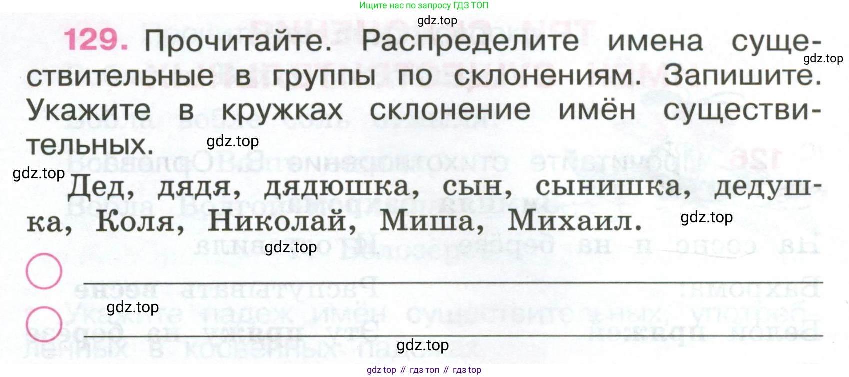 ГДЗ Русский язык, 4 класс рабочая тетрадь, автор: Канакина Валентина Павловна, издательство Просвещение, Москва, 2023, белого цвета, Часть 1, страница 56, номер 129, Условие