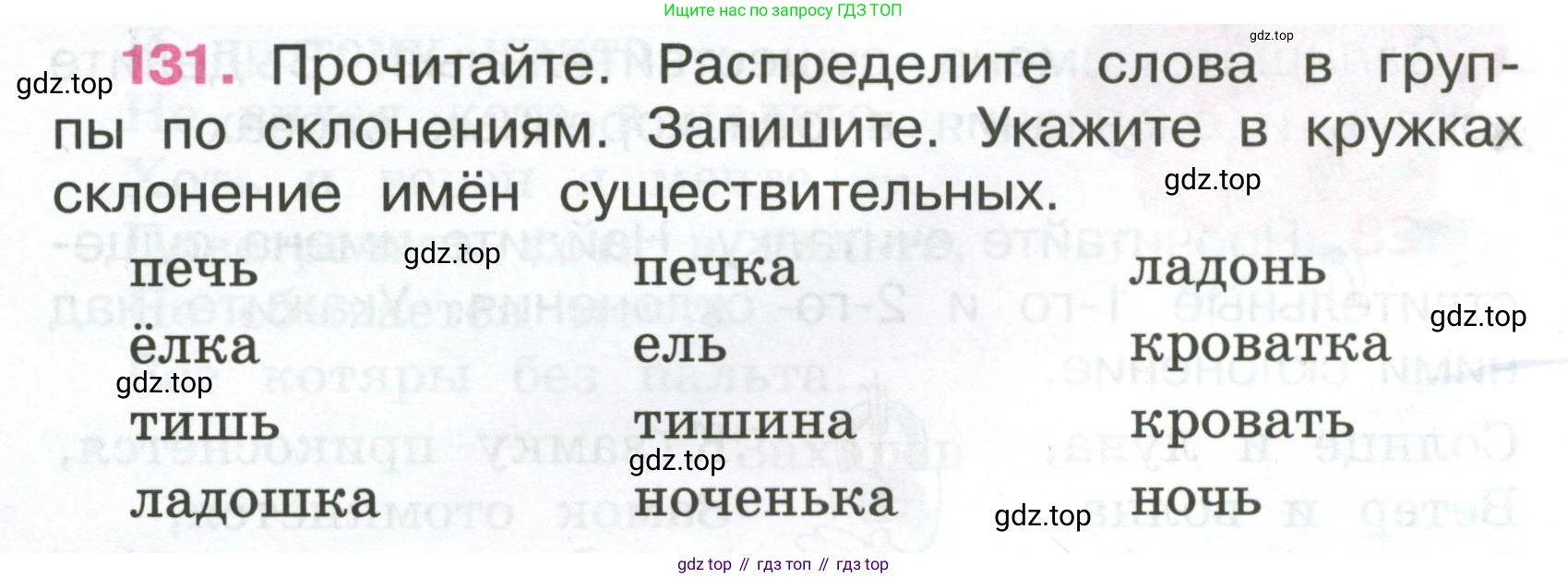 ГДЗ Русский язык, 4 класс рабочая тетрадь, автор: Канакина Валентина Павловна, издательство Просвещение, Москва, 2023, белого цвета, Часть 1, страница 56, номер 131, Условие