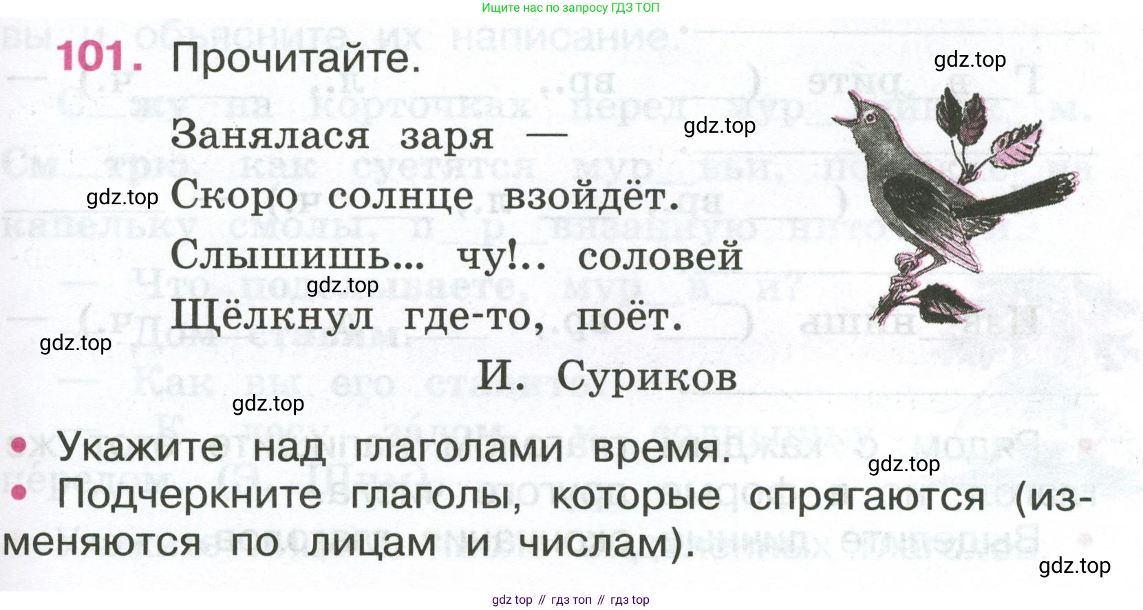 ГДЗ Русский язык, 4 класс рабочая тетрадь, автор: Канакина Валентина Павловна, издательство Просвещение, Москва, 2023, белого цвета, Часть 2, страница 45, номер 101, Условие