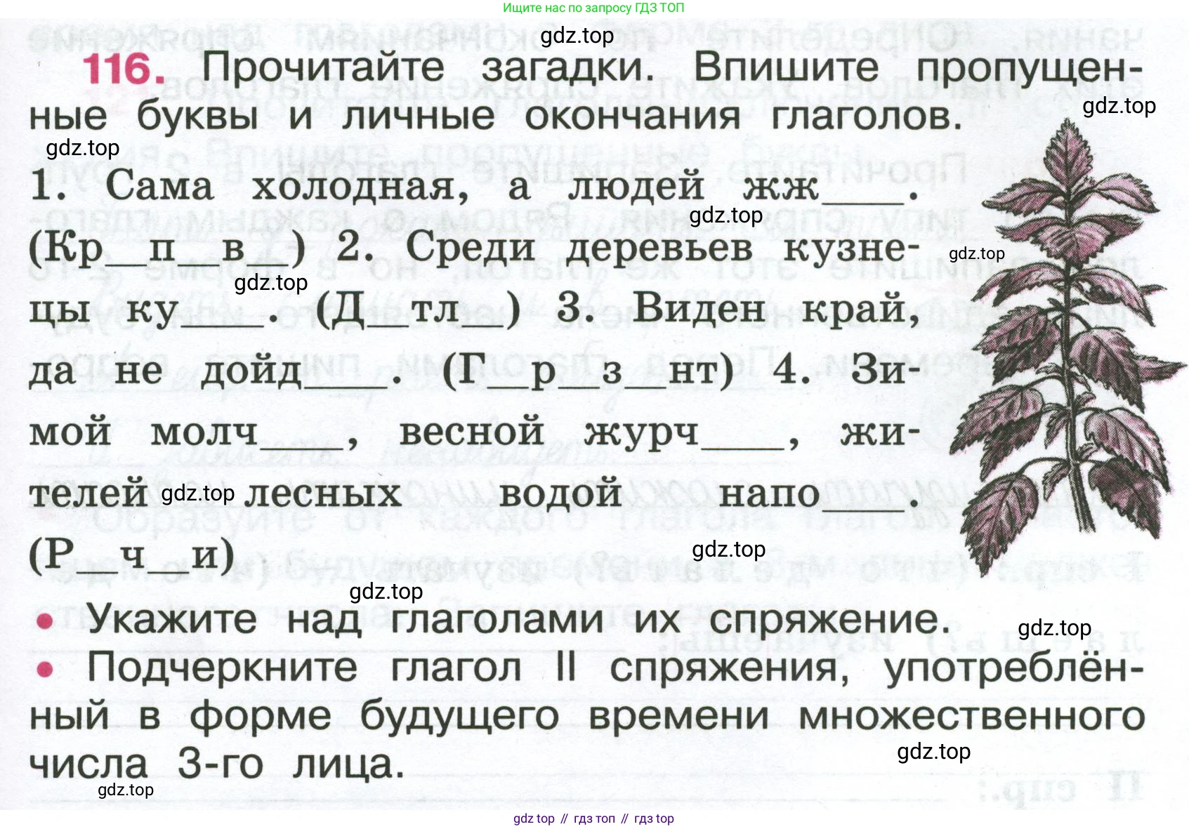ГДЗ Русский язык, 4 класс рабочая тетрадь, автор: Канакина Валентина Павловна, издательство Просвещение, Москва, 2023, белого цвета, Часть 2, страница 51, номер 116, Условие