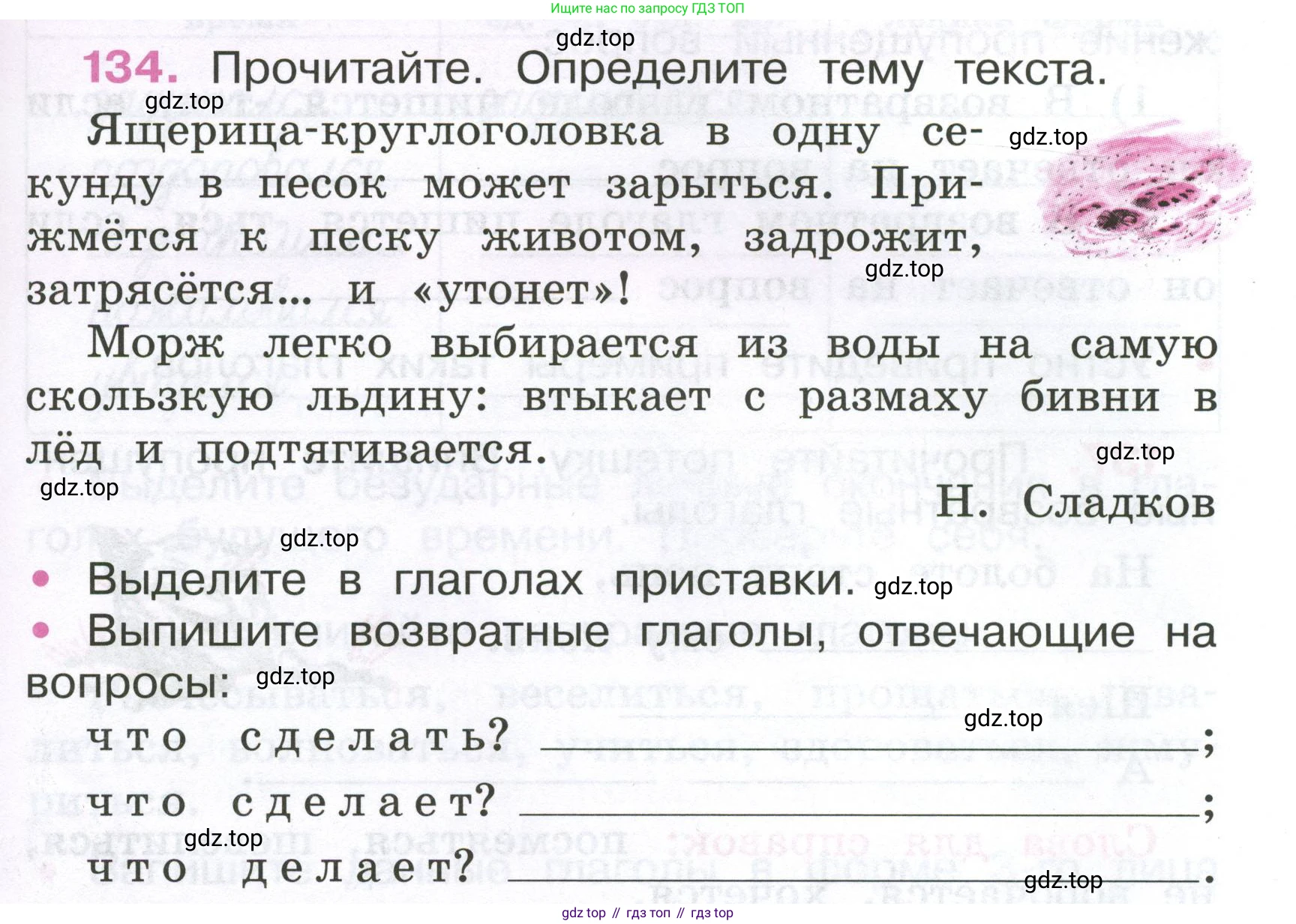 ГДЗ Русский язык, 4 класс рабочая тетрадь, автор: Канакина Валентина Павловна, издательство Просвещение, Москва, 2023, белого цвета, Часть 2, страница 59, номер 134, Условие