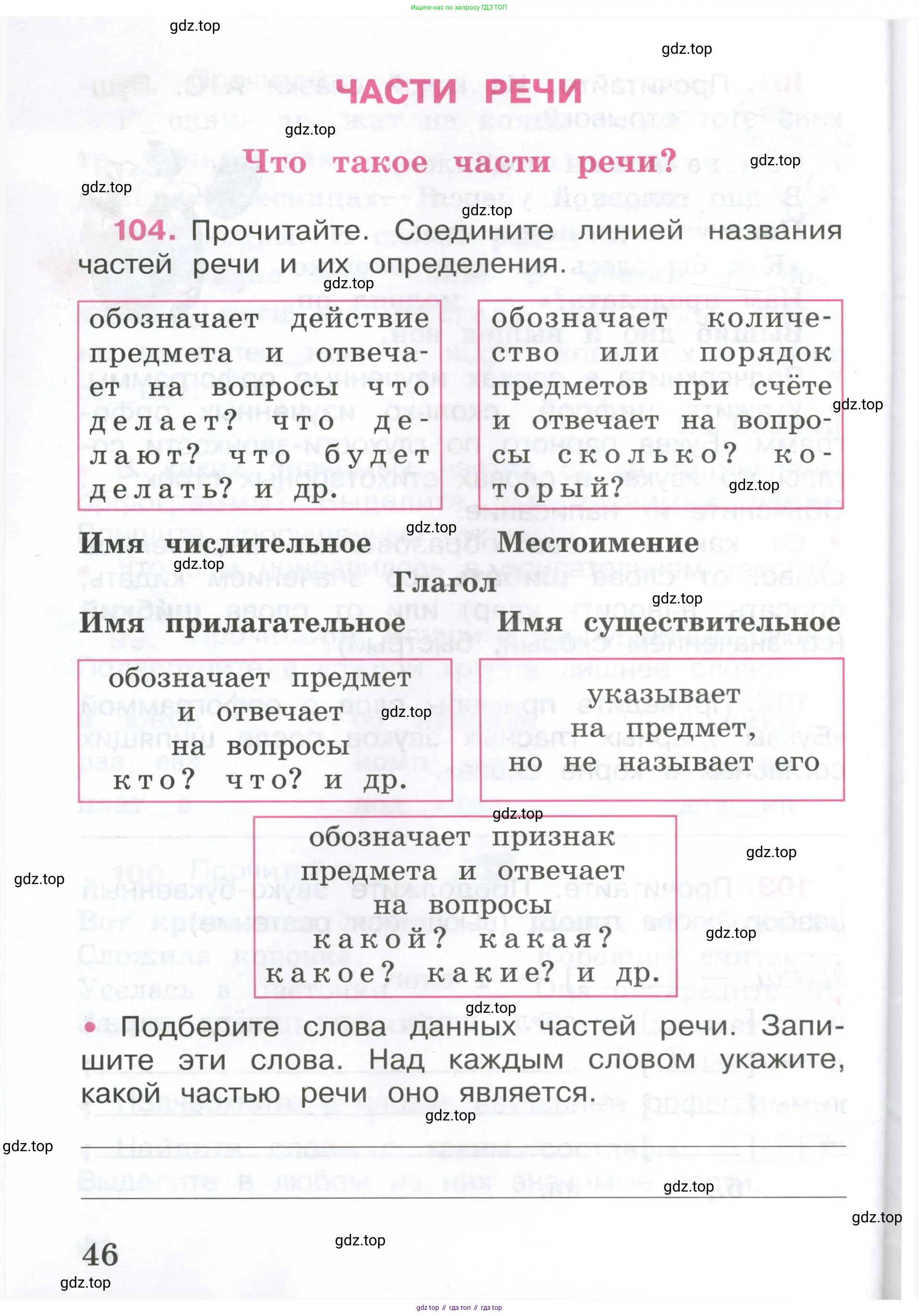 ГДЗ Русский язык, 4 класс рабочая тетрадь, автор: Канакина Валентина Павловна, издательство Просвещение, Москва, 2023, белого цвета, Часть 1, страница 46