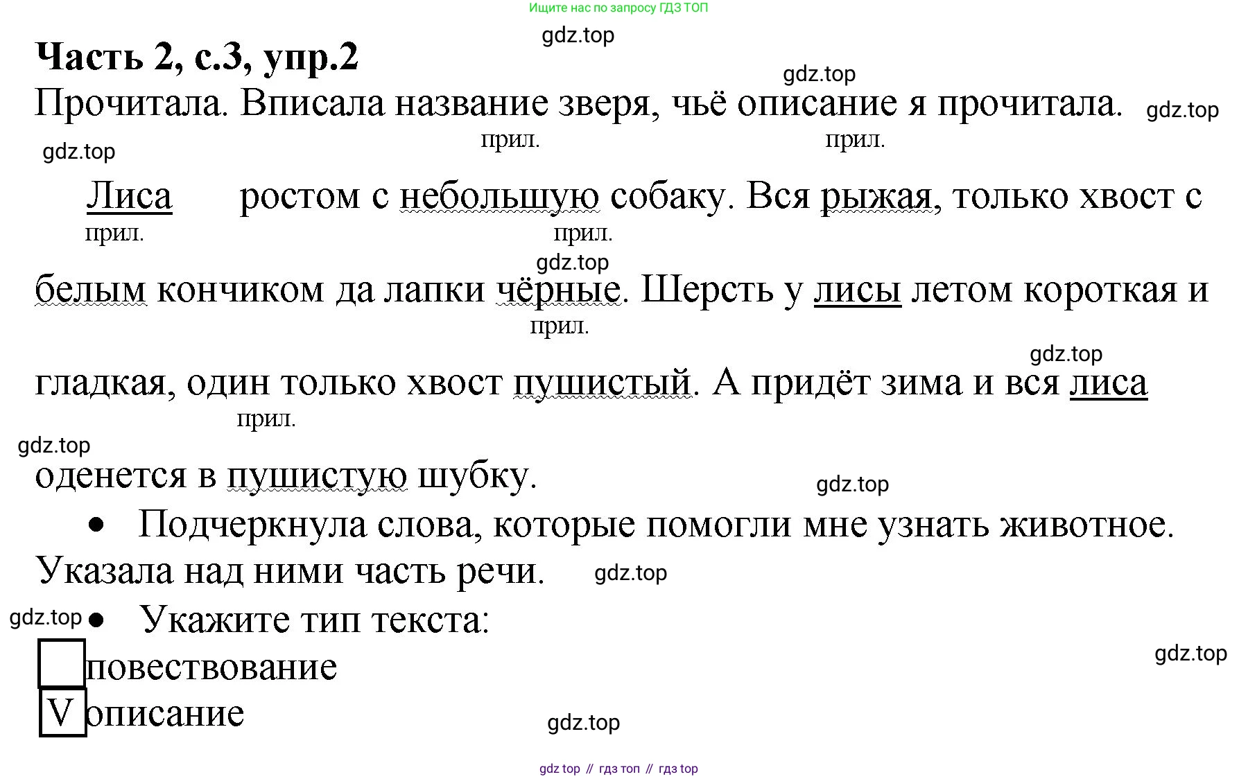 ГДЗ Русский язык, 4 класс рабочая тетрадь, автор: Канакина Валентина Павловна, издательство Просвещение, Москва, 2023, белого цвета, Часть 2, страница 3, номер 2, Решение