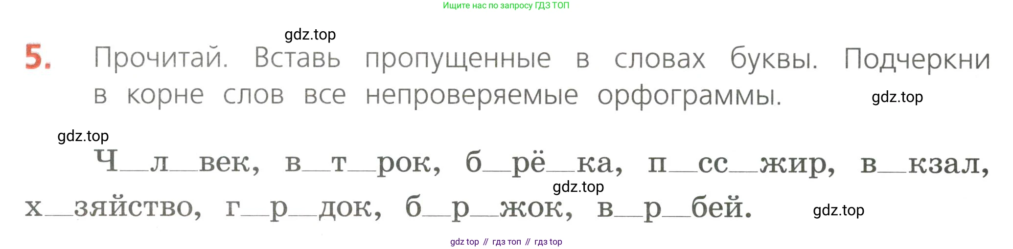 ГДЗ Русский язык, 4 класс Тетрадь учебных достижений, автор: Канакина Валентина Павловна, издательство Просвещение, Москва, 2023, белого цвета, страница 24, номер 5, Условие